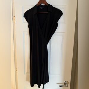 Banana Republic silk wrap around dress with tie